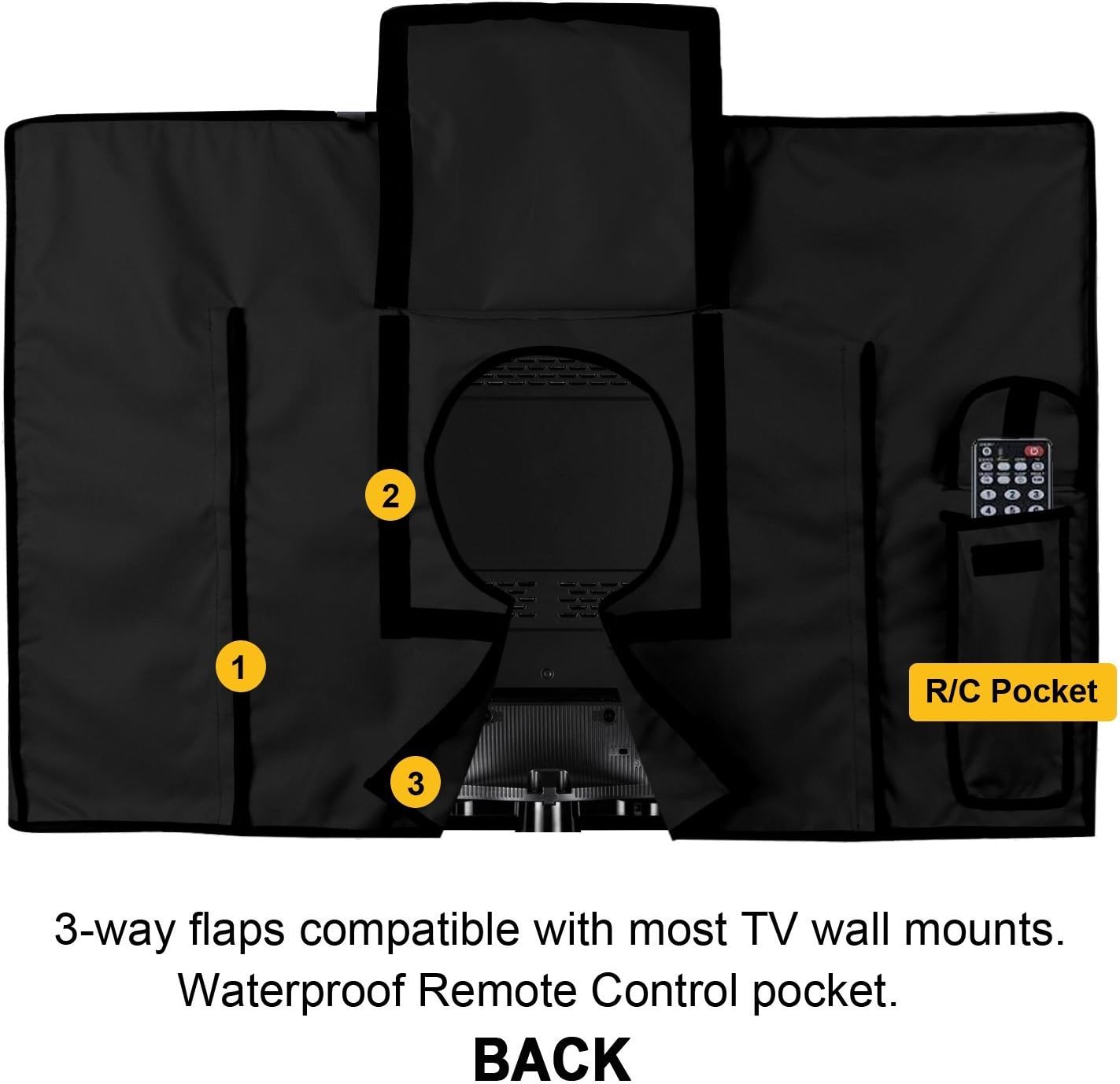 70% Off Discount KHOMO GEAR Outdoor TV Cover with Clear Front Universal Weatherproof Protector for 46 - 48 Inch TV - Fits Most Mounts & Brackets