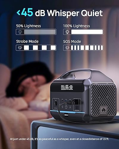 Miniatura 8 de Estación de energía portátil de 600 W con panel solar de 80 W, batería de reserva LiFePO4 de 288 Wh con 2 salidas de CA, generador solar de carga