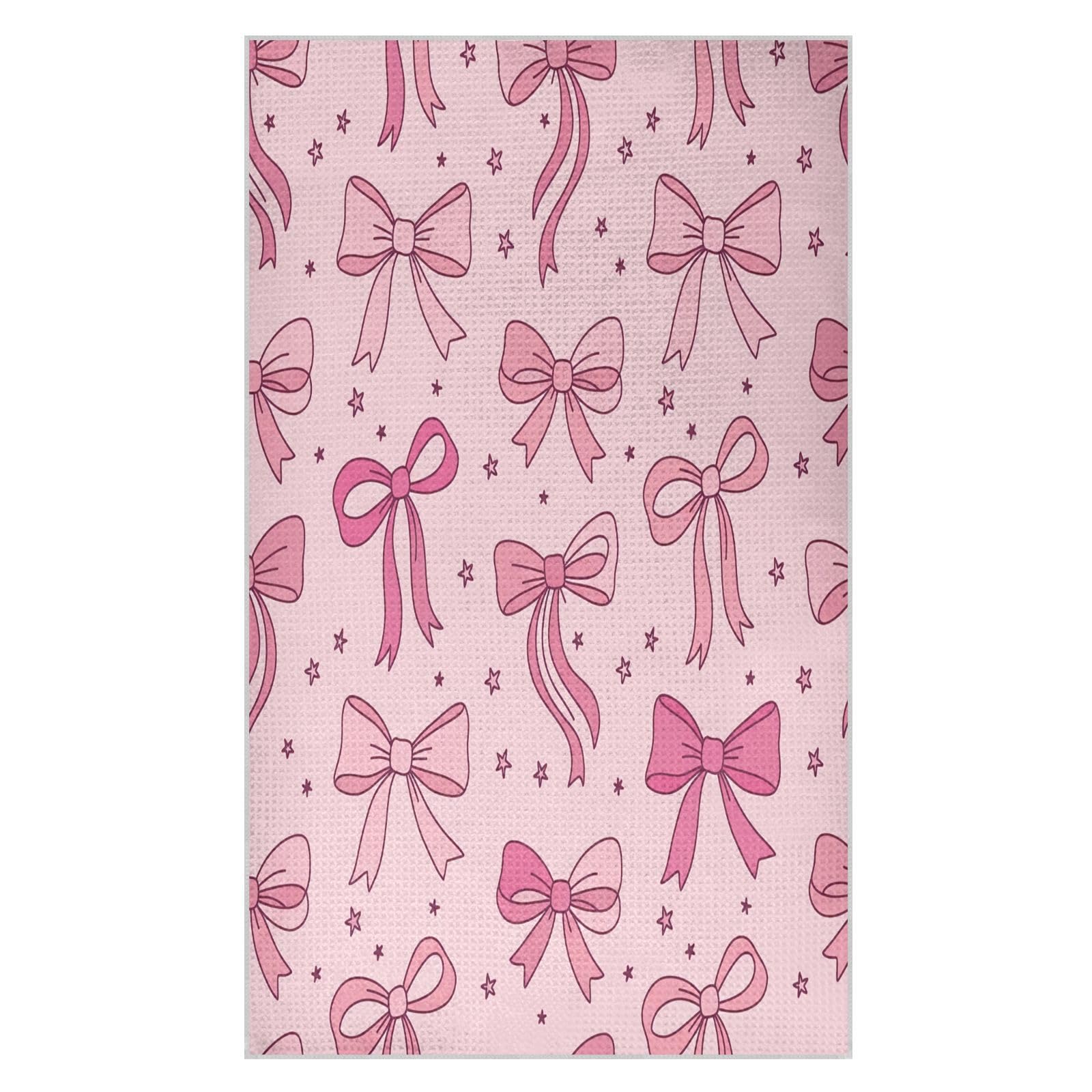 BURSTDDY Bows Kitchen Towels,Absorbent Dish Towels 1 Pack