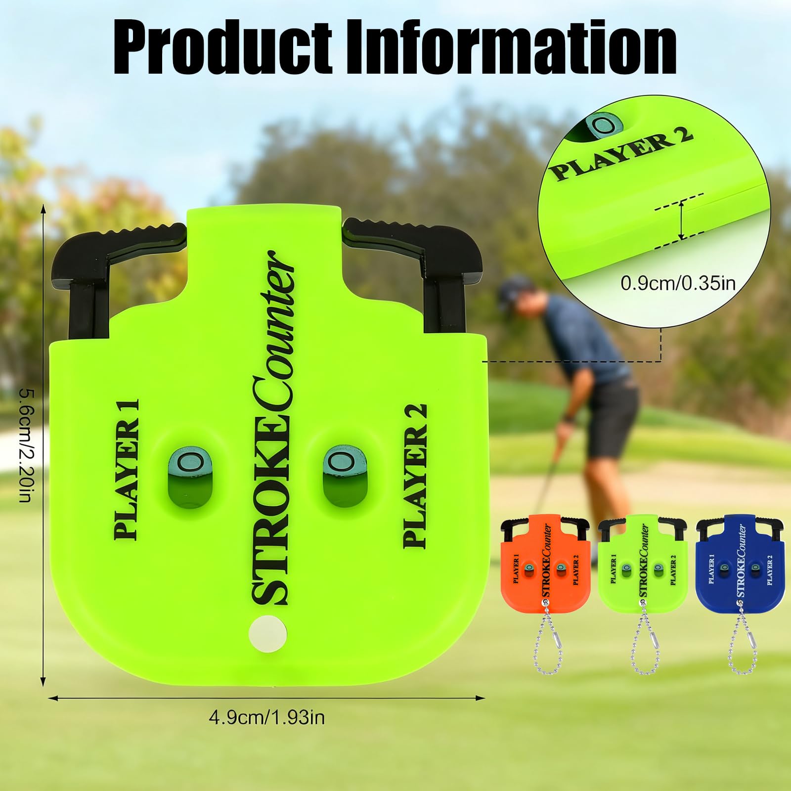 YNR Contatore di Punteggio Golf Contatori Colpi Segnapunti per Scuola Eventi Sportivi