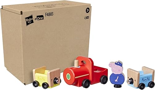 Miniatura 2 de Peppa Pig Tren de juguete de madera de juguete hecho de madera de origen responsable, juguetes de madera para niñas y niños de 2 años en adelante