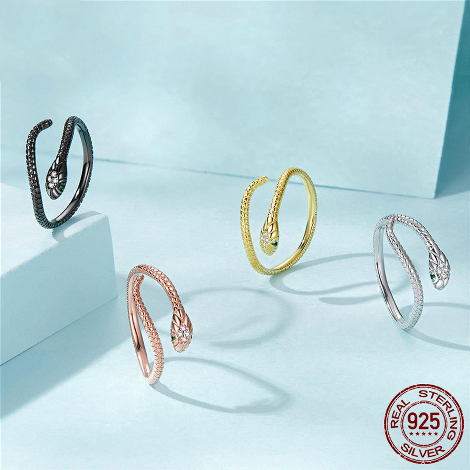 925 Sterling Silber Personalisierte Tiere CZ Ring für Frauen Männer Engagement Hochzeit Versprechen Ring Minimalistische Paar Valentine Ring,Rose Gold