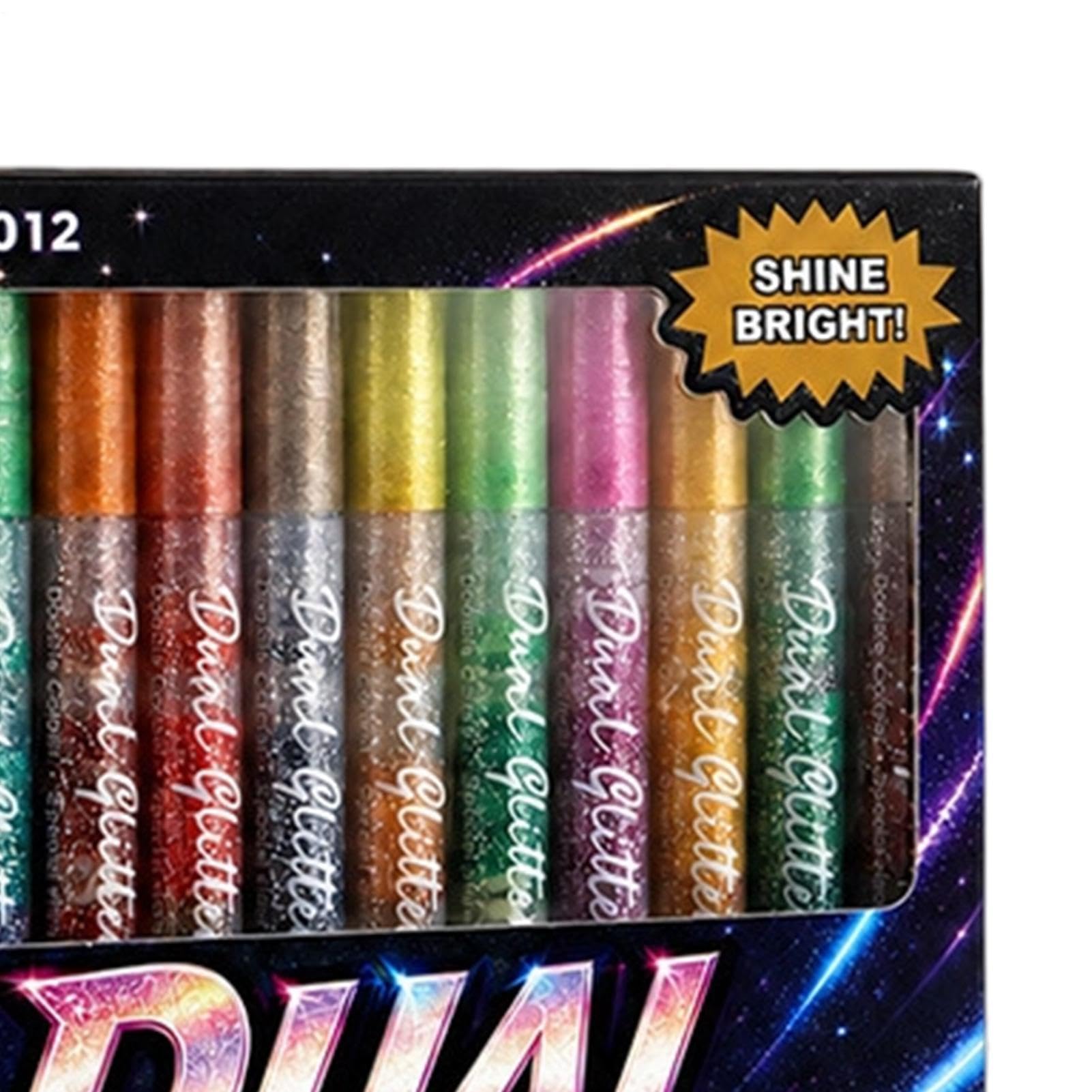 Générique Feutres Pailletés | Feutres Brush Double Pointe 24 Couleurs