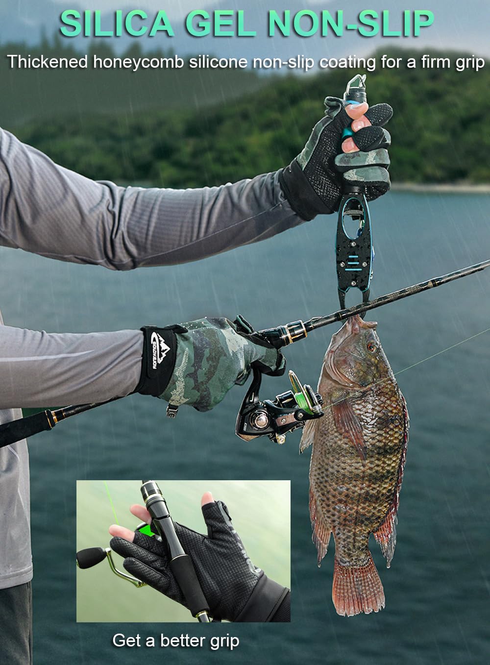 Fishing Gloves Men & Women, Ice Fishing Gear Hunting Gloves for Men Cold Weather, Kayak Gloves Fly Fishing Gear Cold Weather Hunting Gear