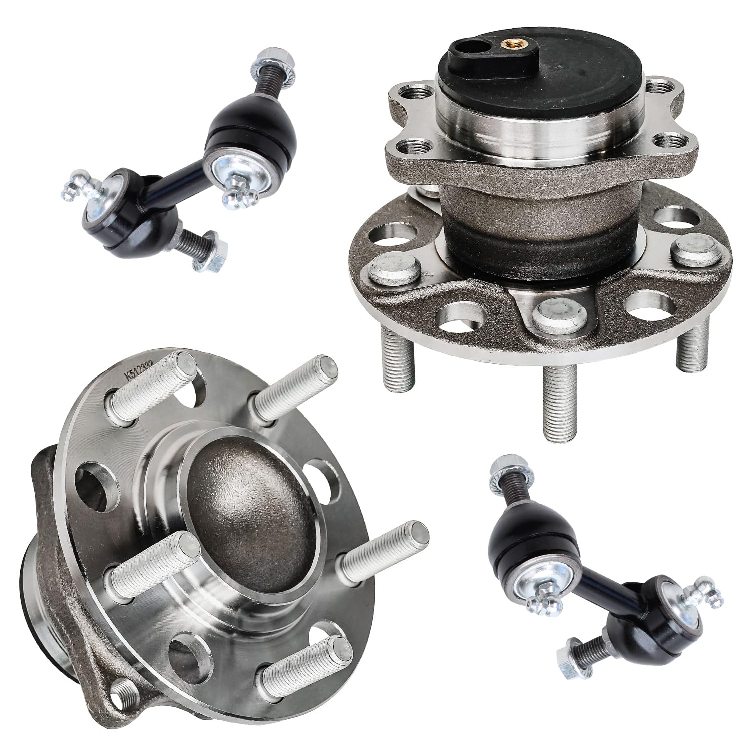 Detroit Axle - 4pc Rear Wheel Bearing Hubs Kit for Chrysler 200 Sebring