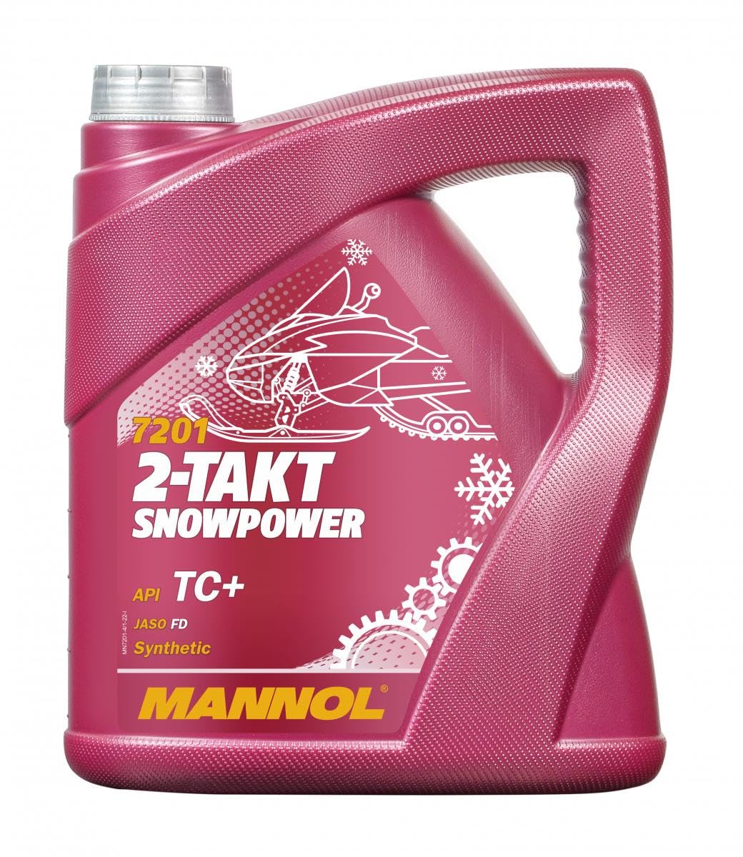 MANNOL Aceite de motor 2-Takt API TC Plus Snowpower 4L Compatible con YAMAHA MOTORCYCLES AEROX WHY NEOS BWs TZR