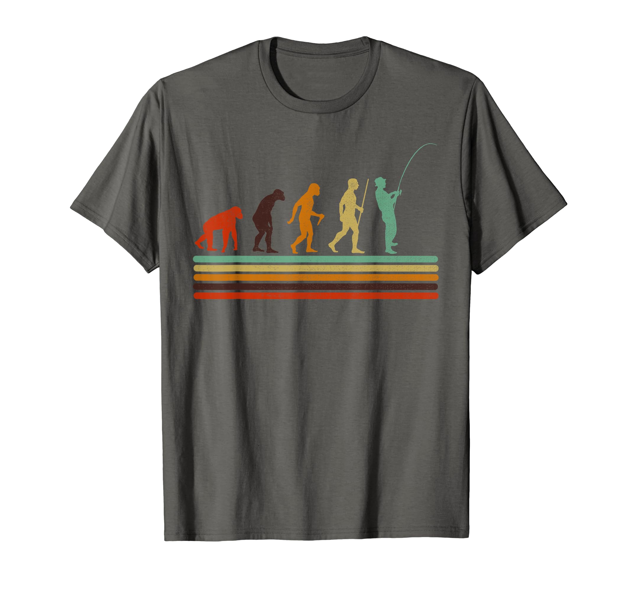 Retro Fishing Shirt, Evolution Of Man, Fisherman T-Shirt
