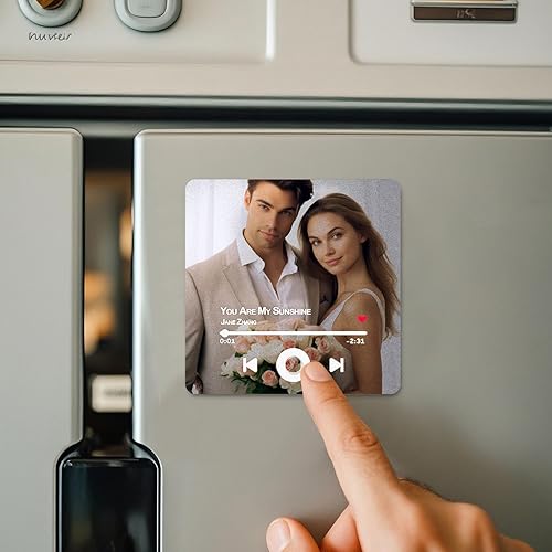 Aimant Musical Personnalisé, Magnet Frigo Personnalisable, Aimant de Réfrigérateur, Cadeau