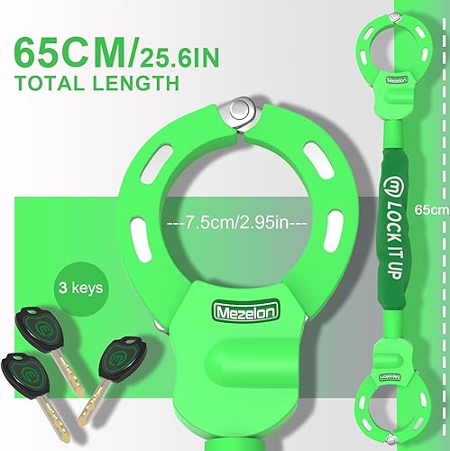 Miniatura 2 de Cerradura eléctrica para scooter, cerradura de cadena de 0.315 pulgadas, resistente antirrobo con 3 llaves para bicicleta eléctricascooters