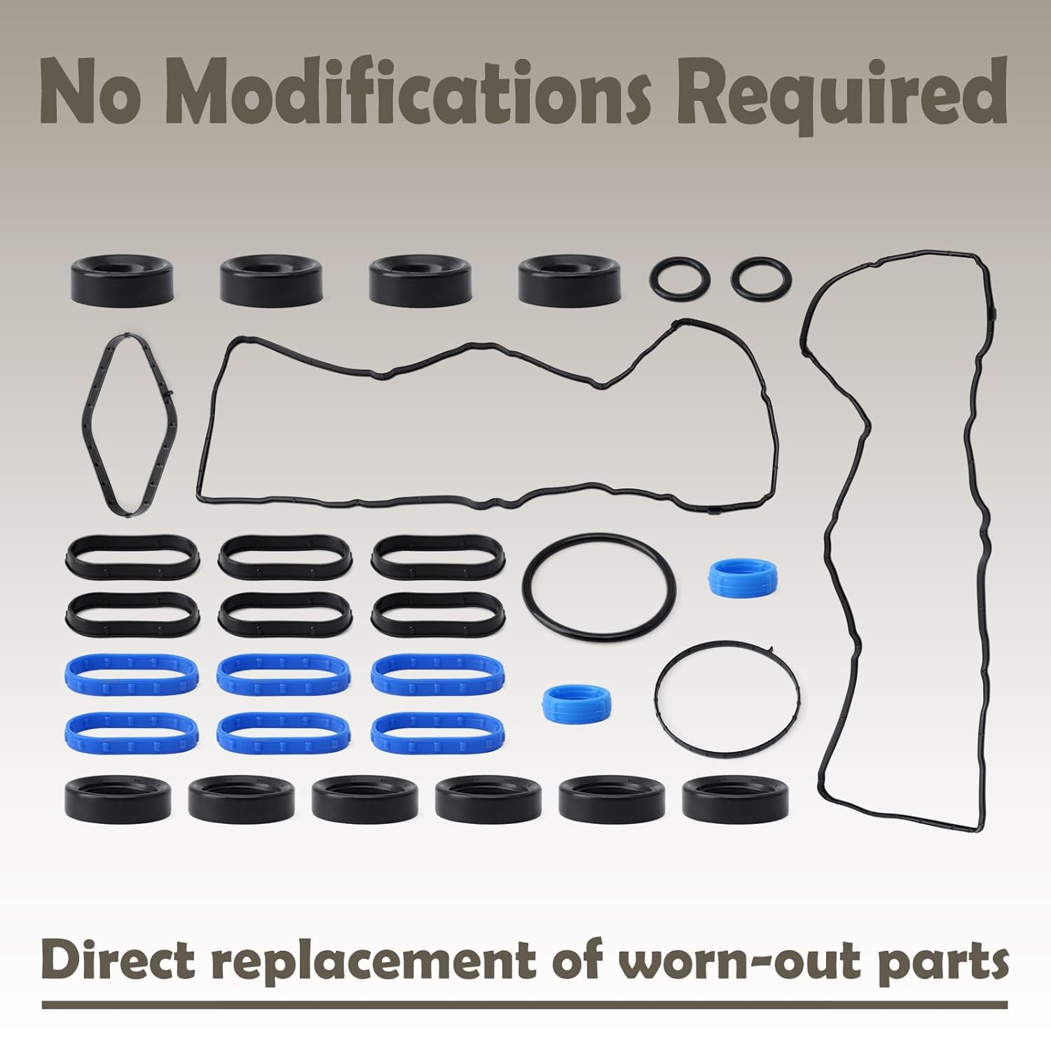 VS50993R Valve Cover Gasket Set Replacement for Ford Expedition 2018-2023 for F-150 2017-2020 for Lincoln Navigator 2018-2023 3.5L V6, Replace VS50973 HL3Z-6584-A ML3Z-6584-G HL3Z6584A