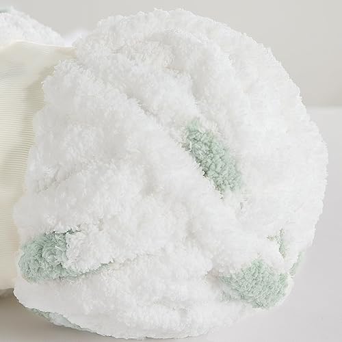 Miniatura 6 de HOMBYS Hilo de felpilla grueso para tejer a mano, hilo grueso de felpa esponjosa para tejer con el brazo, hilo gigante súper voluminoso, hilo