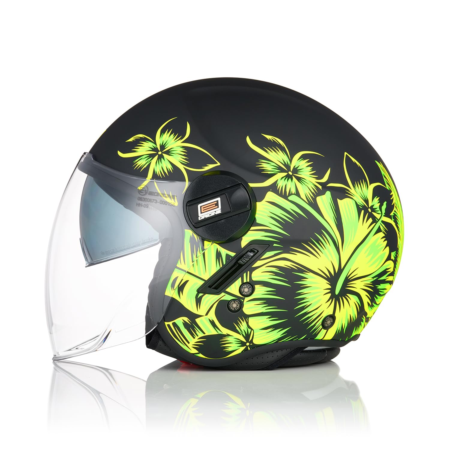 ORIGINE Casque Moto Jet Casque Scooter Ouvert avec Double Visière Homologué ECE 2206
