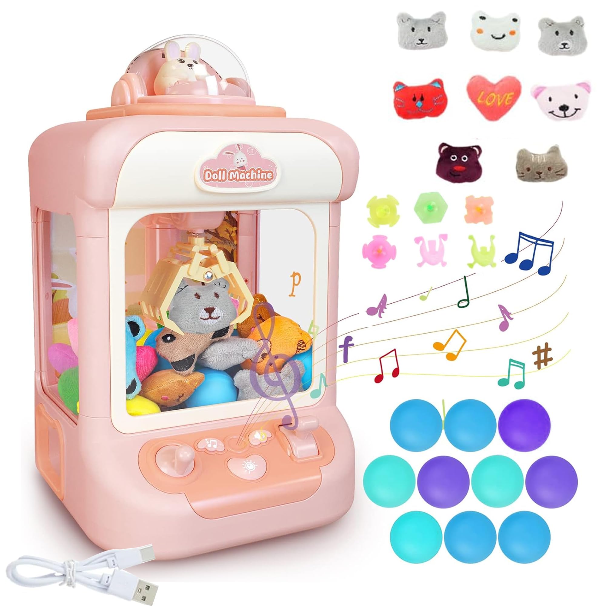 Kidology Rabbit Doll Pick Machine Toy, Rabbit Claw Game with Mini 10 Dolls, Perfect Birthday Gifts for Girls and Boys, Claw Machine Arcade Game,-image-29