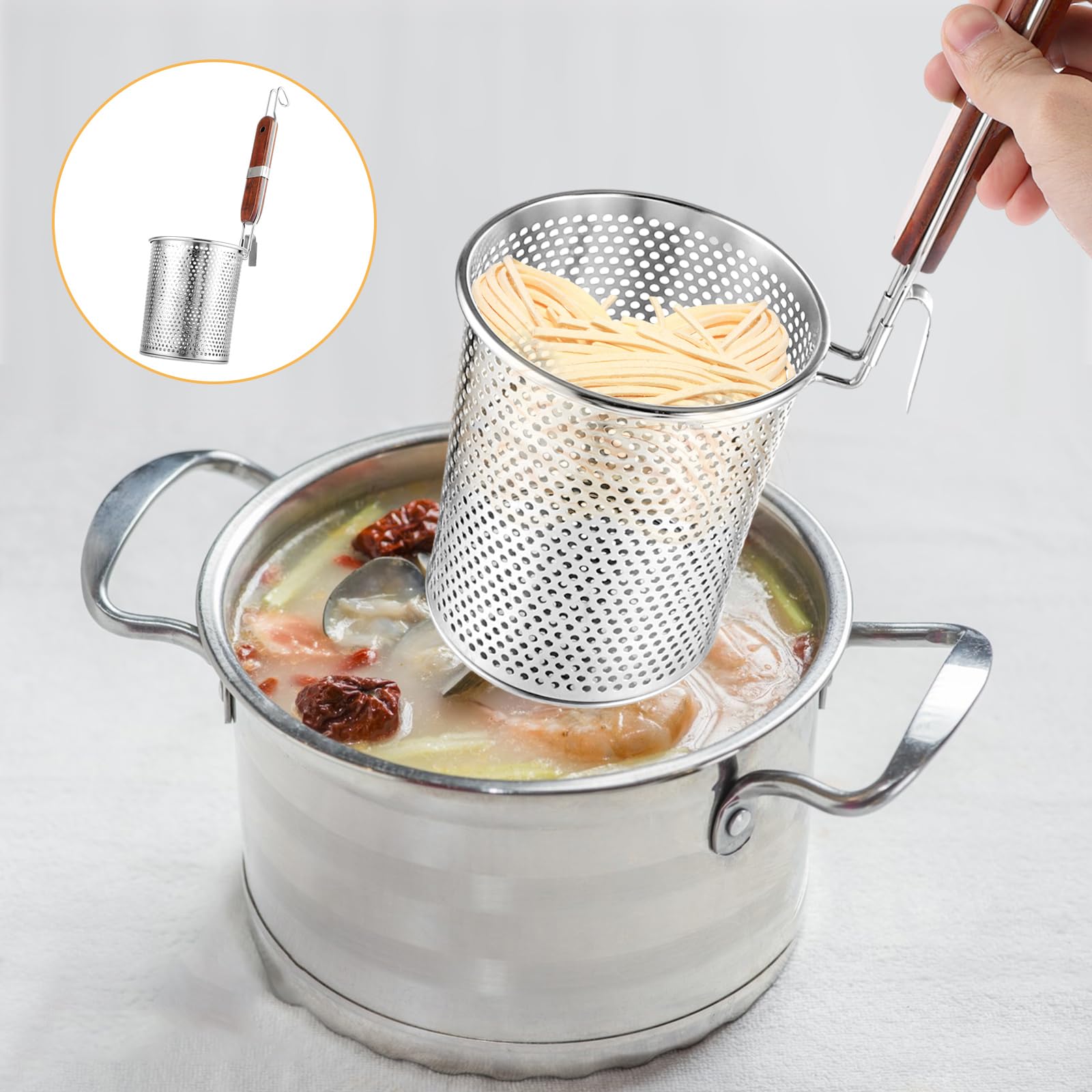 Cabilock 4 Pièces Panier Friteuse Acier Inoxydable Avec Poignée