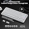 ATTACK SHARK X82PRO HE 75% Kablosuz Gaming Klavye – Hall Effect Manyetik Switch, Rapid Trigger, 0.01mm Ayarlanabilir Tepki Noktası, 8K Polling Rate, Hot-Swap, RGB – PC Oyuncuları (White Contour Line)