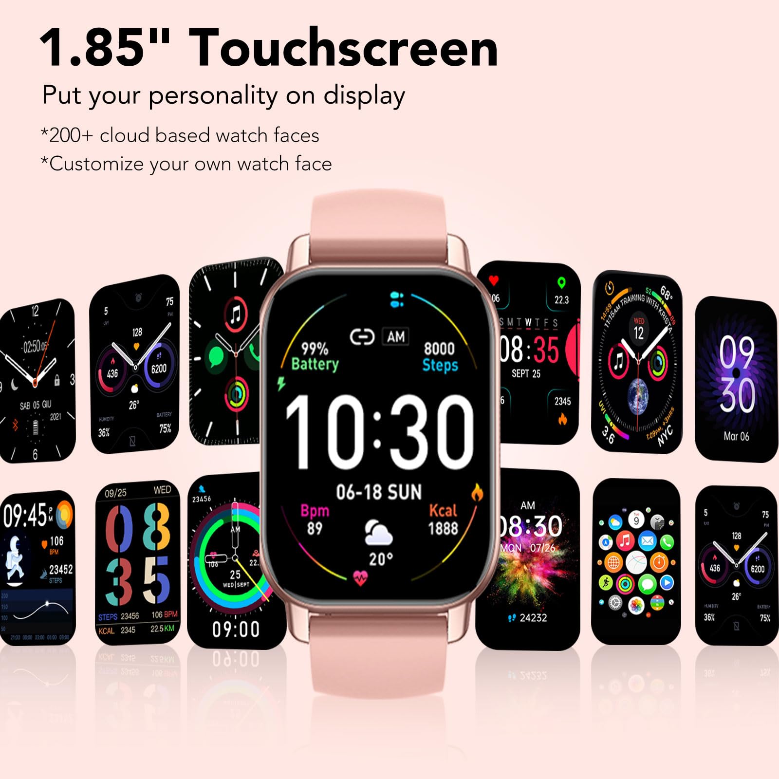 Reloj Inteligente Hombre, Smartwatch Hombre,Rosa Pro, 2024