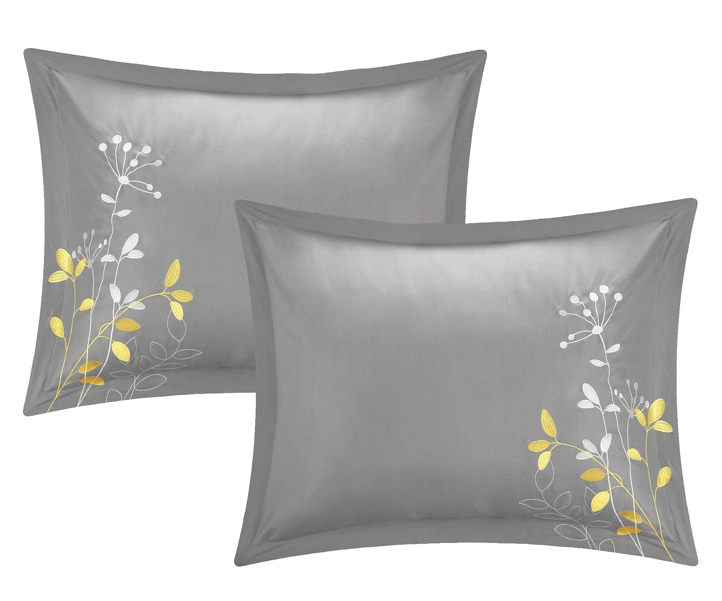 Chic Home 8-częściowy zestaw kołdry ogrodowej Bliss, King, żółty