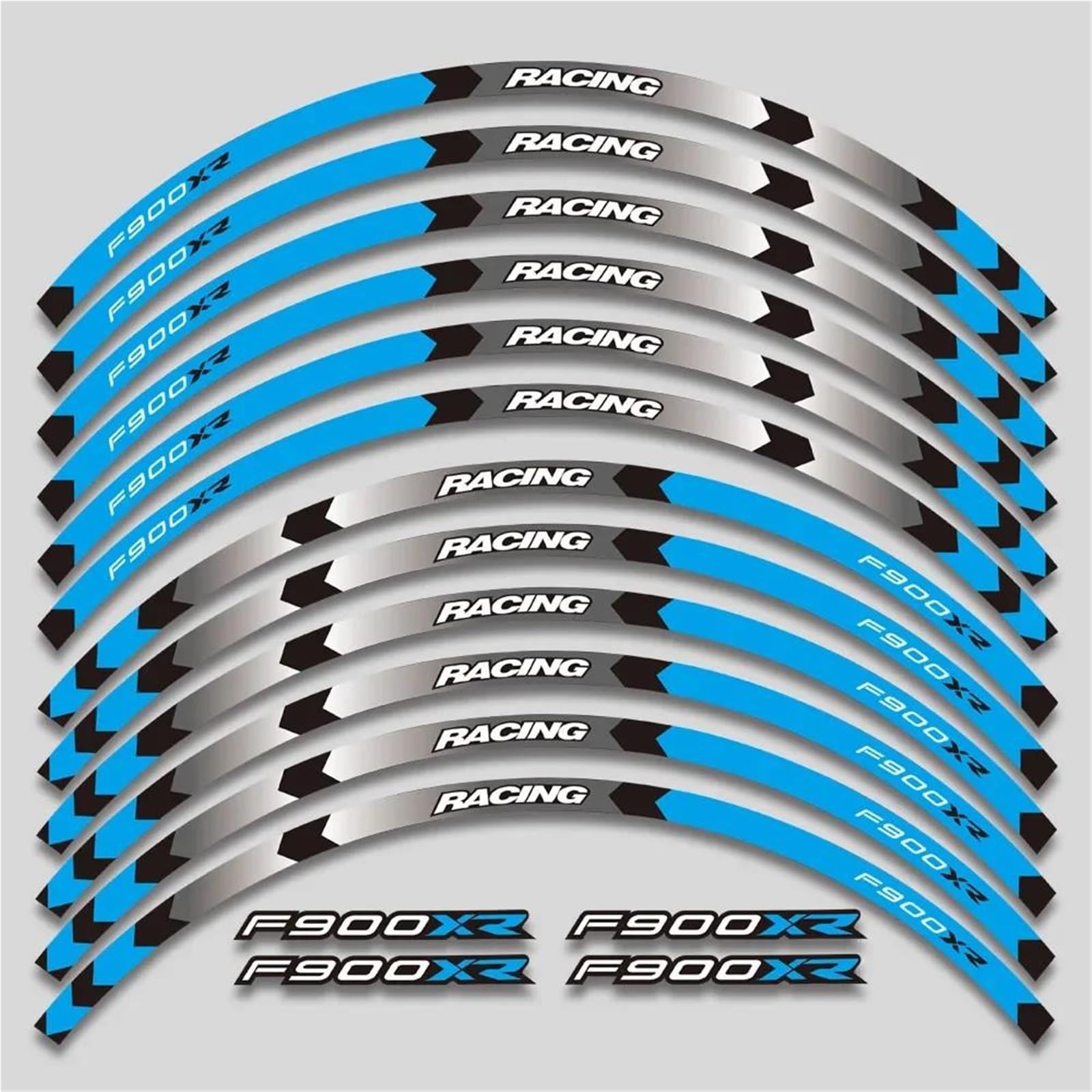 Motorcycle Wheels Sticker Rim Tire Reflective Stripe Decals Set for BMW F900XR F900 XR F 900 F900xr(Color2)
