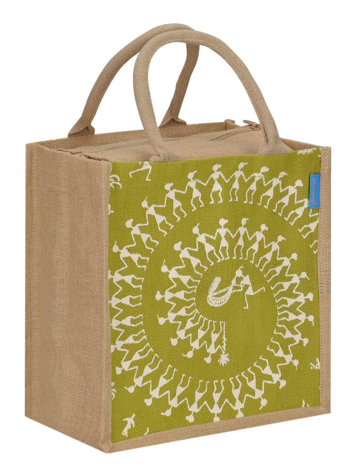 Jute Cottage Jute Bags for Lunch for Women and Men Jute Multi-Purpose Bags Design B-210 Green (B0BN8JXYTW) Amazon Price History, Amazon Price Tracker