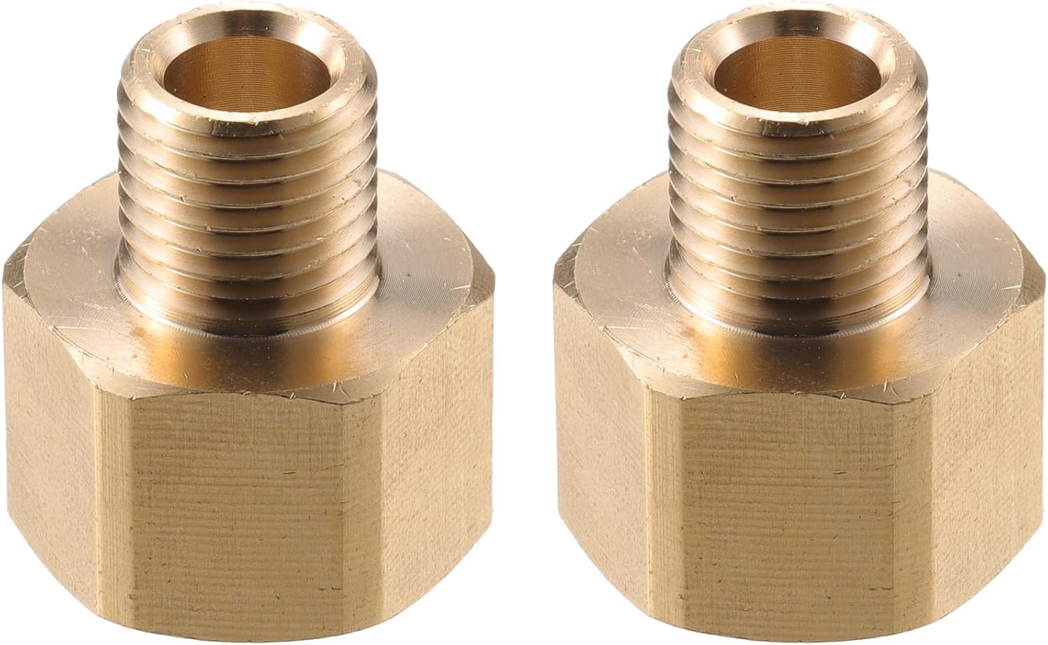 Pressure Washer Connector, G1/4" to M14x1.5 Male Adapter Brass Screw Hose Connector Universal for Pressure Washer Quick Connect Brass Copper Tone 1pc