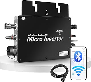 BENNTOP Micro Onduleur Solaire 800W Photovoltaïque de Balcon Plug & Play Onduleur de Grille MPPT à 99,8%,Surveillance WiFi de Bluetooth pour Téléphones Mobiles, Adapté pour aux toits