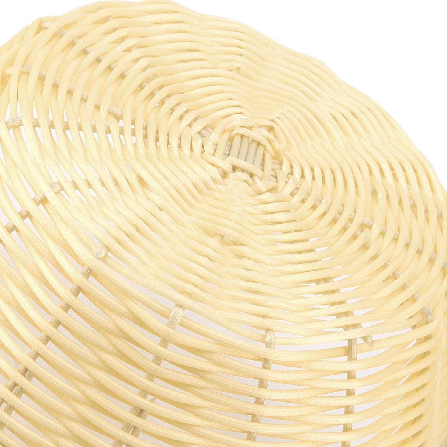 Paquete de 20 cestas de mimbre para pan, de 8 pulgadas, redondas de plástico tejidas a mano, cestas de pan de mimbre a granel pequeñas cestas para servir alimentos para cocina, panadería,
