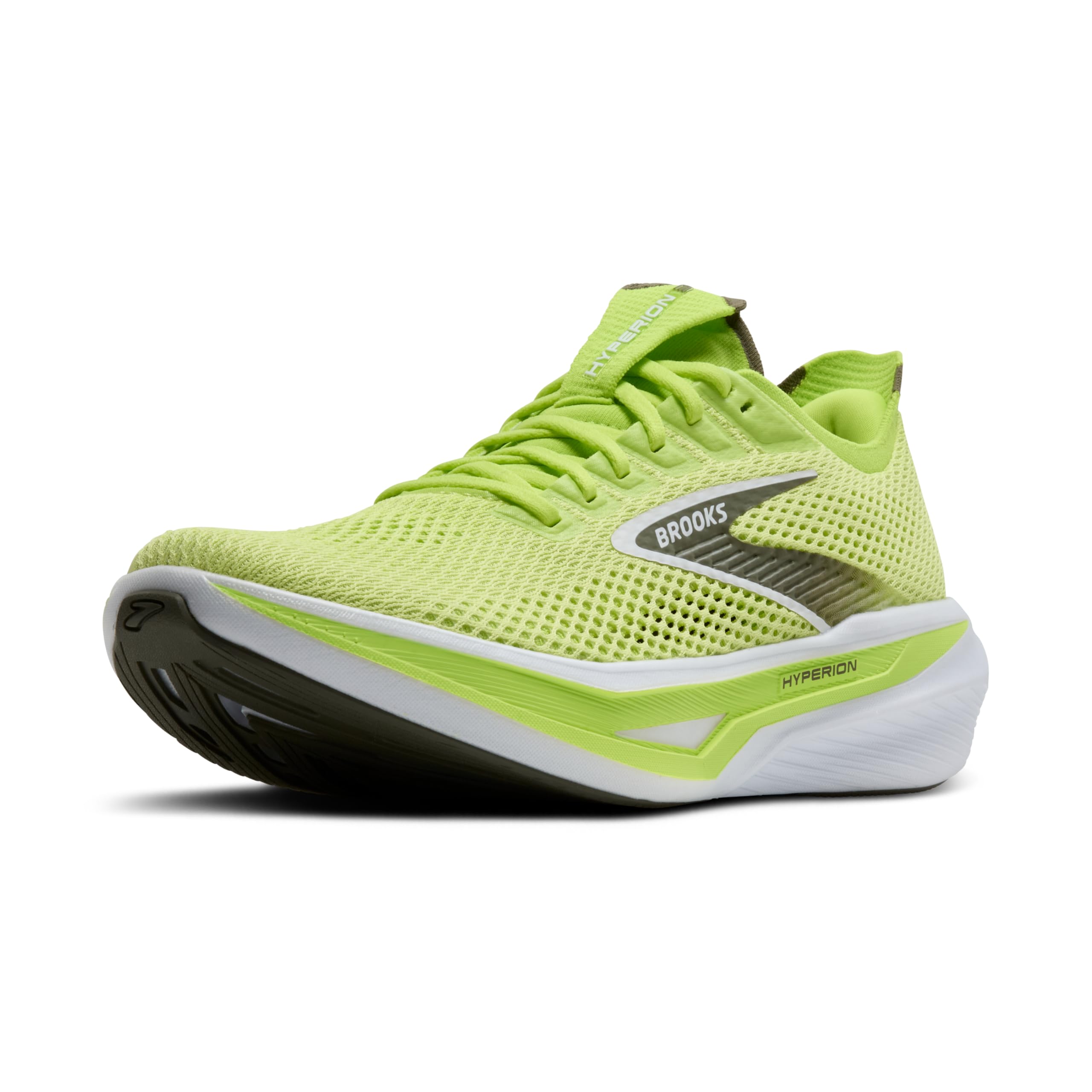 Photo 1 of Brooks Men’s Hyperion 3 Neutral Running Shoe - Sunny Lime/Olive/White - 8 Medium