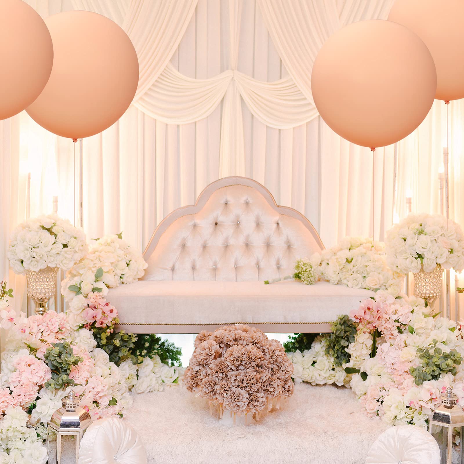 6 Pieces 36 Inch Blush Balloons Macaron Orange Balloons Giant Blush