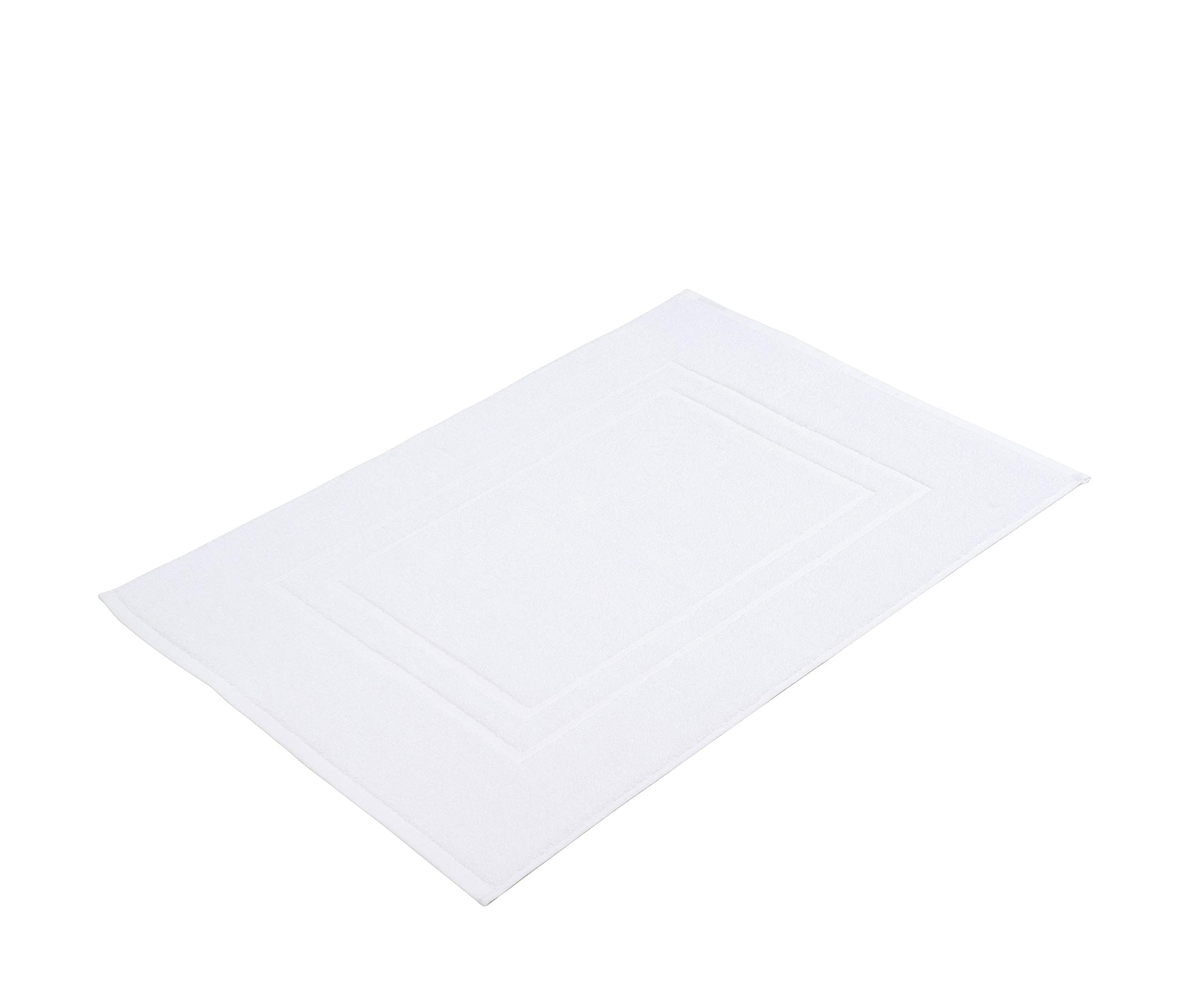 Tapis de bain 100% coton Gözze blanc lot de 2 haute qualité