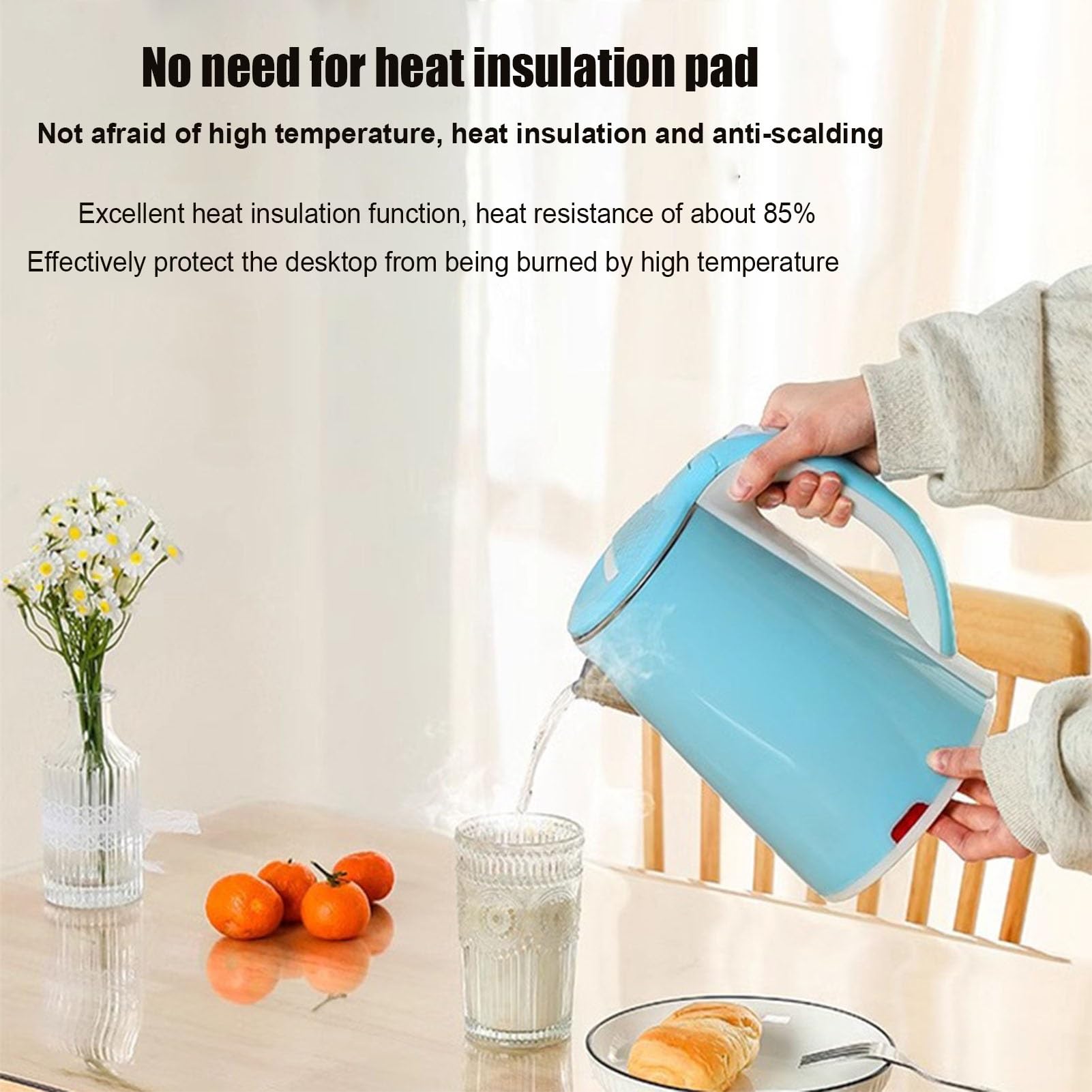 Generico Copritavolo Trasparente Protettivo da 2 mm di Spessore Copritavolo Trasparente in PVC, Tappetino da scrivania Impermeabile per Cucina, cassettiera, scrivania, Tavolo da Pranzo(90 * 120cm)