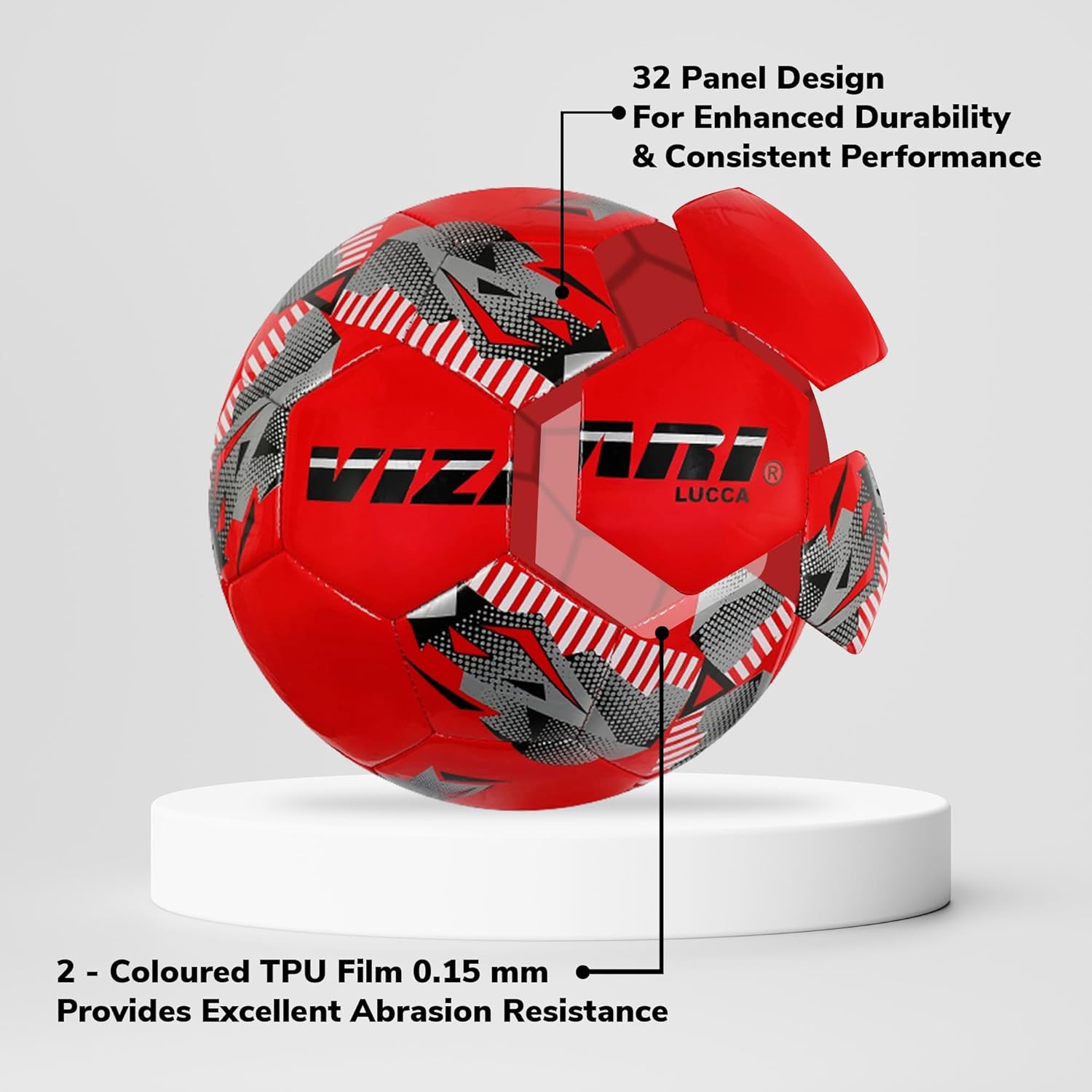 Vizari Solano Soccer Sports Carrybag with Lucca Soccer Ball | Versatile Multi-Sport Bag and EVA Youth Football for Indoor & Outdoor Play for Kids, Adults, and Soccer Enthusiasts.