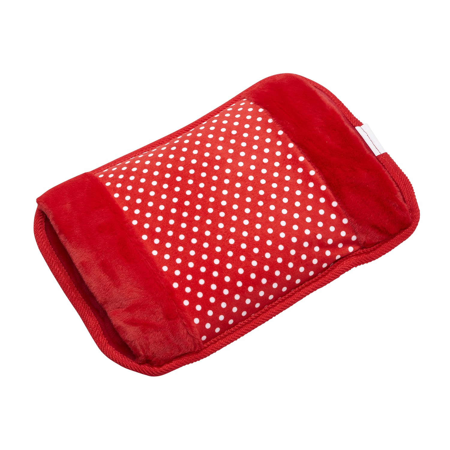 Borsa Acqua Calda Elettrica Ricaricabile Rossa con Punti Bianchi