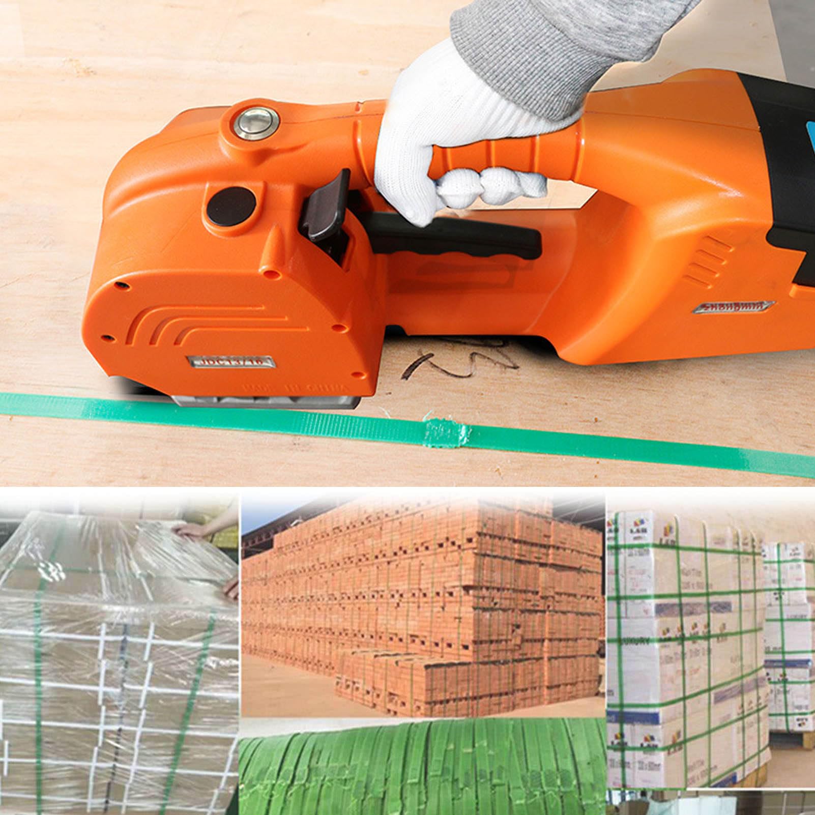 Eiwitany Efficient Automatic Strapping Machine - for Durables PP/PE Straps - Ideal for Papermaking, Light Industry, Logistics, Textiles.