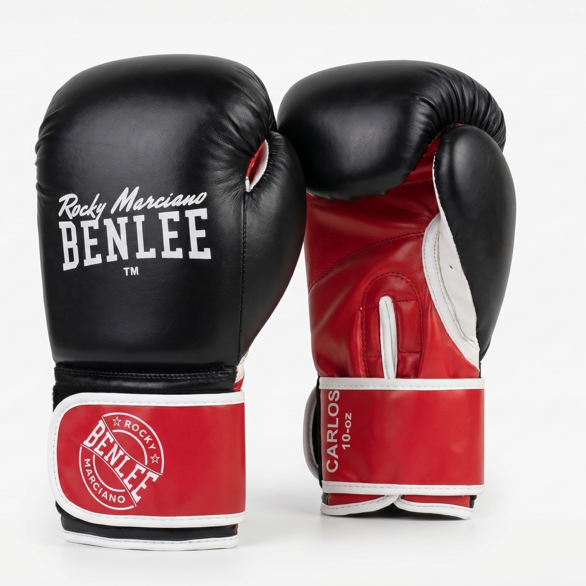 Benlee rękawice bokserskie ze sztucznej skóry Carlos Black/Red/White 12 oz