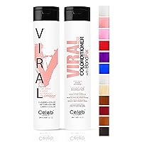 Vista 18 de Celeb Luxury Intense Color Depositing Colorwash Shampoo + BondFix Rebuilder, tinte vegano para el cabello, a base de plantas de origen sostenible