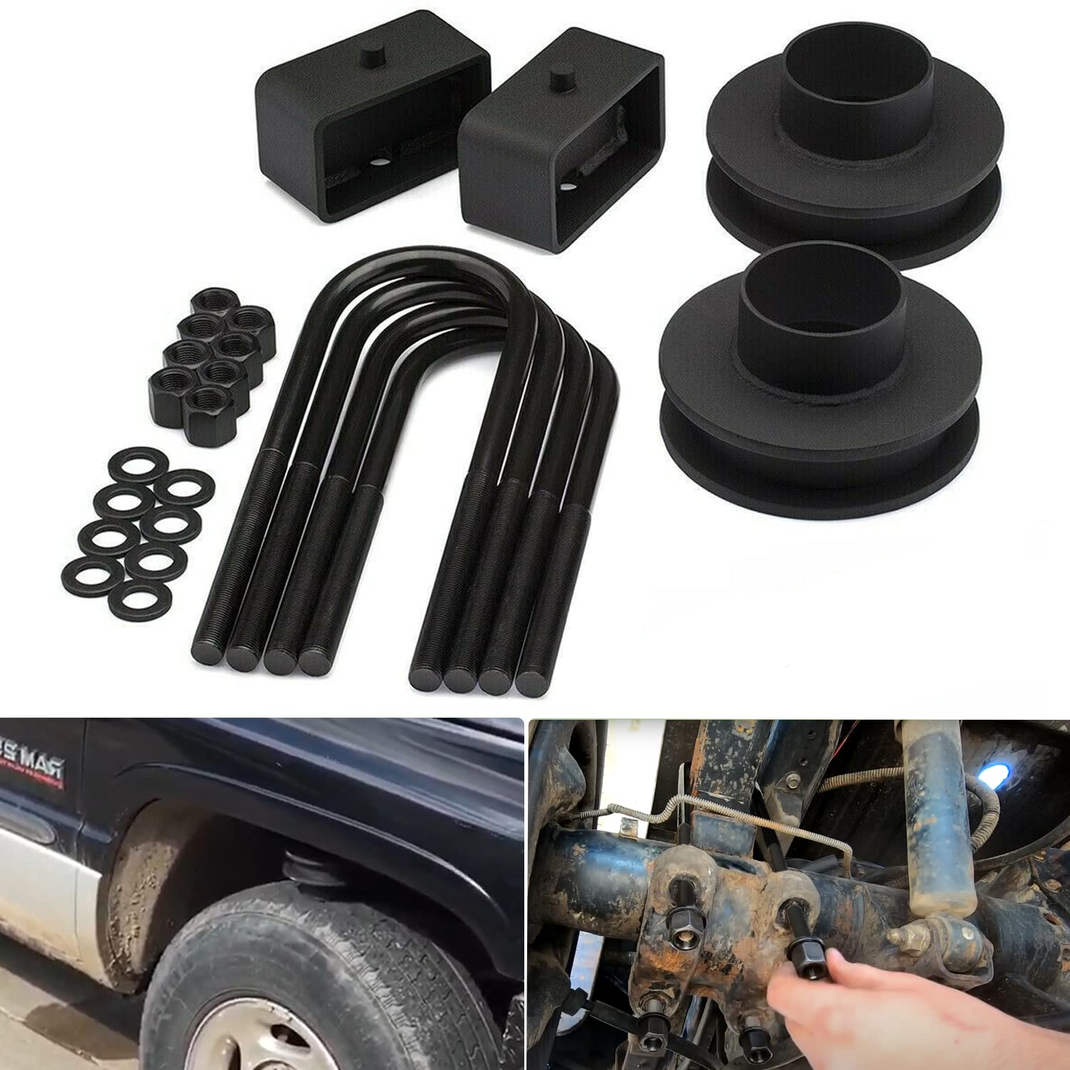 Buy Camoo 4X2 3" Front Lift Spring Spacers + 3" Rear Lift Blocks + Bend