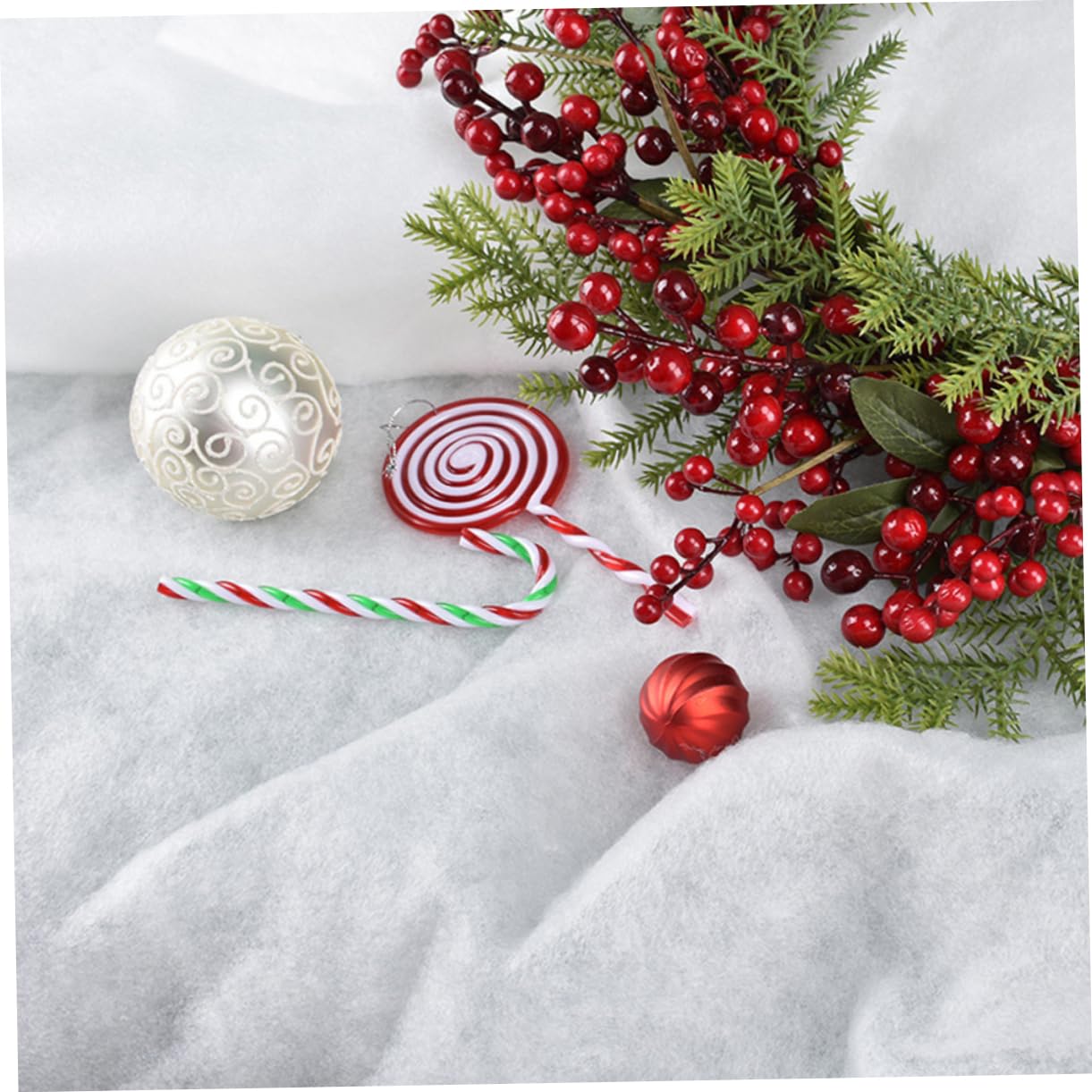 MAGICLULU 2 Blätter Weihnachten Schnee Szene Baumwolle Decke Rolle Hochleistungs Weihnachten Schnee Matte Für Dekorationen
