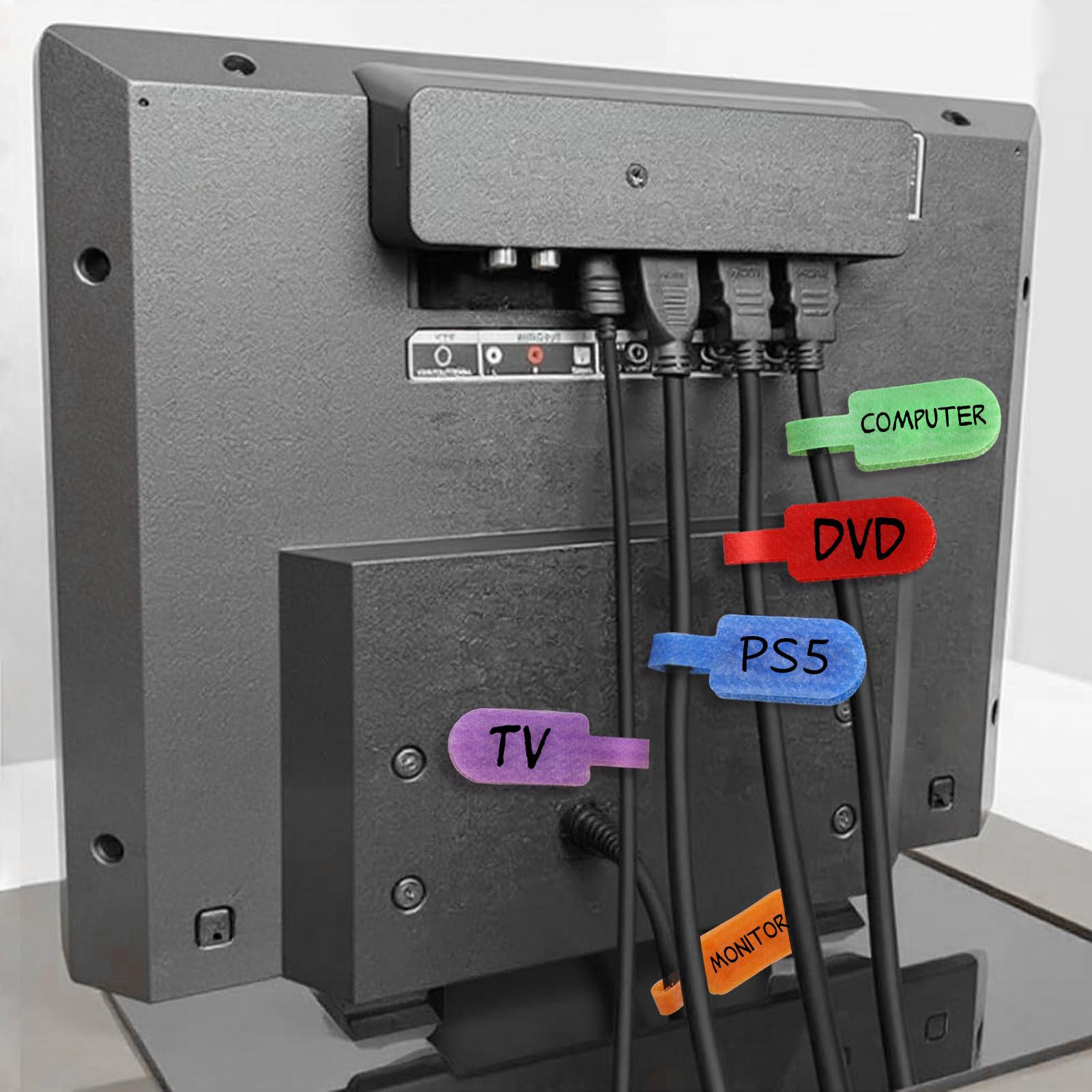 Computer Video Cable Labelling Snapklik.com : 30 PCS Cable Labels, Multi-Color Write On Cord Label And ...
