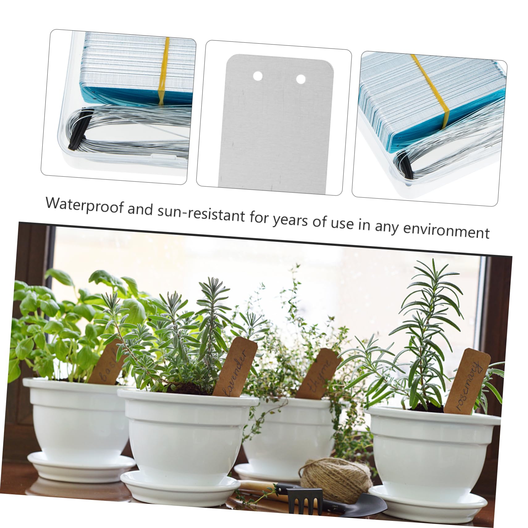 POPETPOP Étiquettes De Plantes Sur Piquets De Jardin Marqueurs De Plantes En Métal Stylo Effaçable 100% Réutilisable Pour Fleurs Légumes Et Plantes D'intérieur