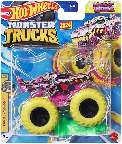 Miniatura 3 de Hot Wheels Monster Trucks Nuevo para 2024 escala 1:64 (azul Scorpedo 4/6 Beast Bashers) Blue Scorpedo 4/6 Beast Bashers,Oro Mega Wrex 1/1,Bigfoot