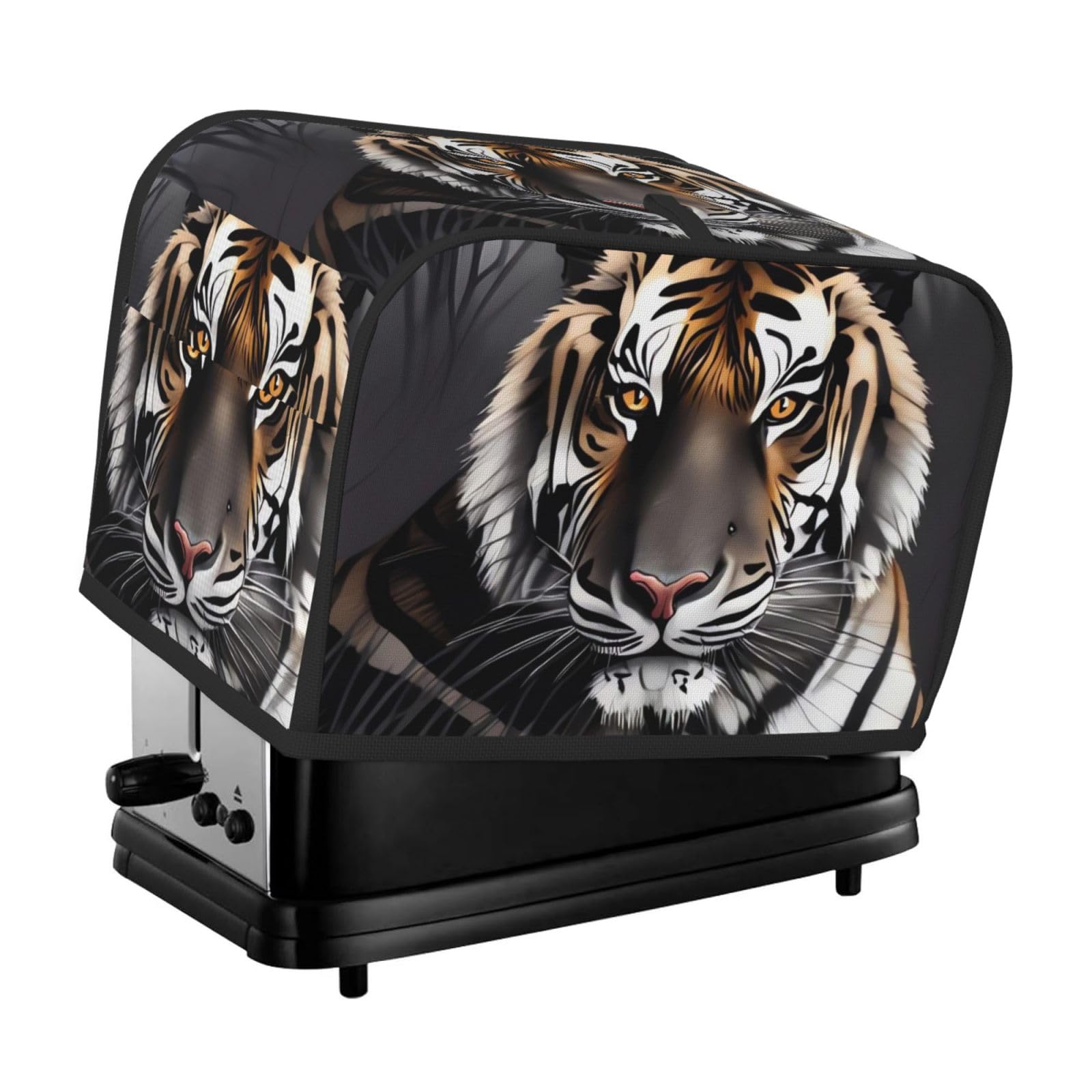 Toaster Covers 2 Slice Tiger At Rest Bread Machine Cover Quilted Toaster Dustproof Cover Washable Appliance Cover Bread Maker Protective For Kitchen Small Appliance