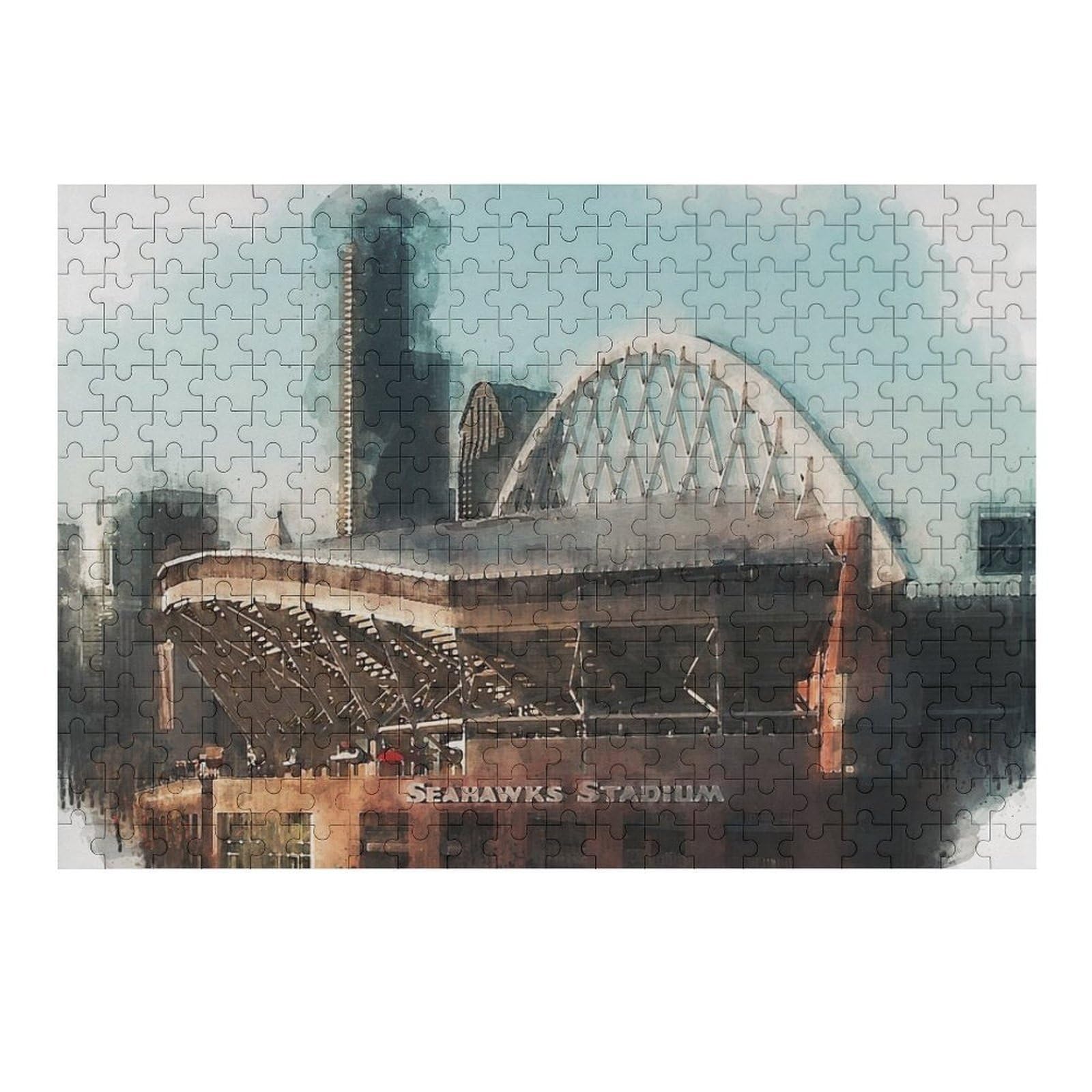 Jigsaw Puzzles 1000pcs(38x26cm) for Adults Lumen Field Stadium Jigsaws for Adults Brain Teaser Game For Family Fun Help The Brain Exercise 1000pcs(38x26cm)