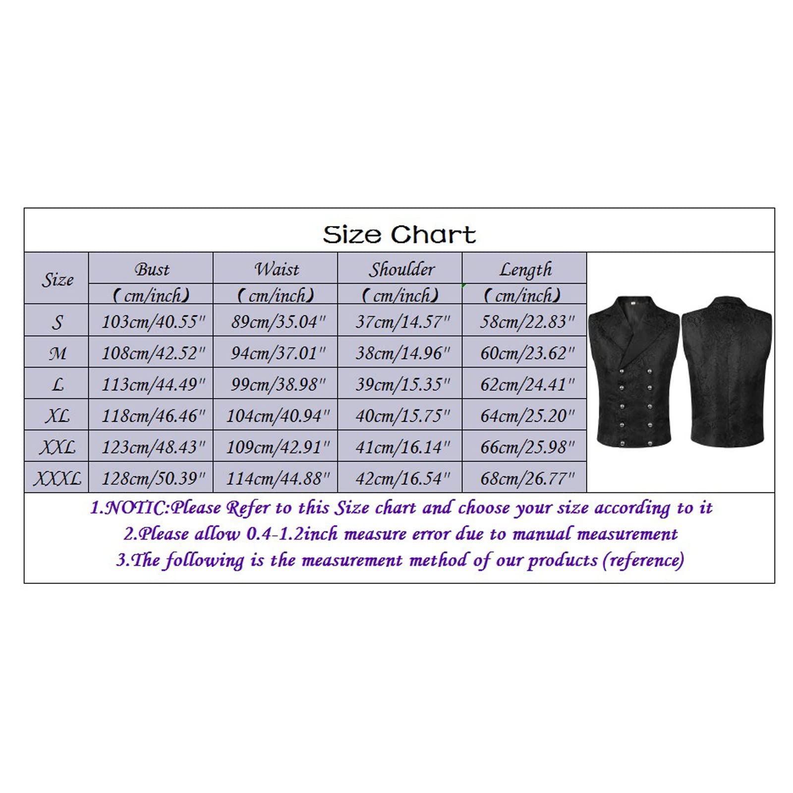 Gilet 3/4 style rétro punk sans manches avec col rabattable, poignets détachés