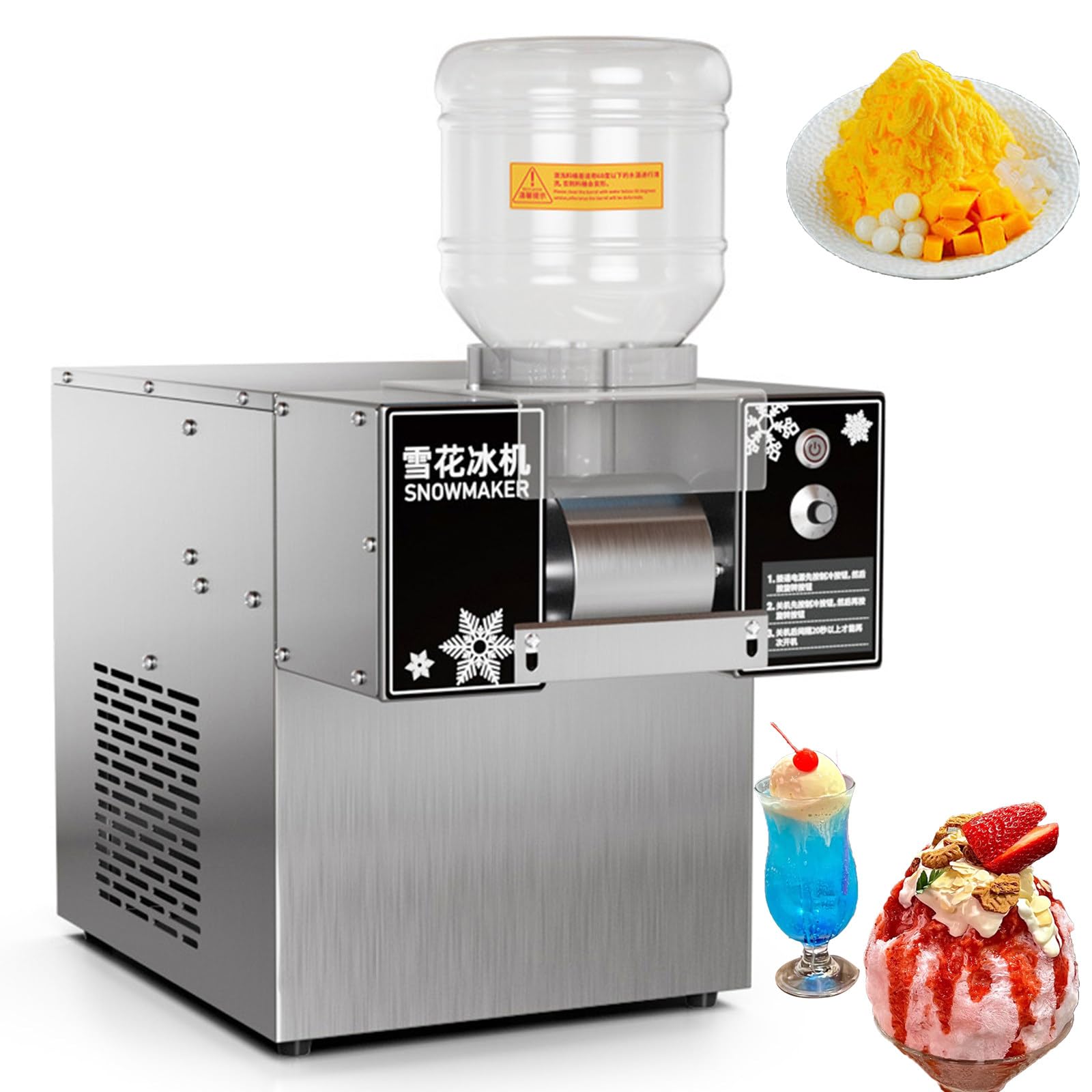 Machine commerciale bingsu coréenne 80kg/24h pour réussir la glace en flocon de neige
