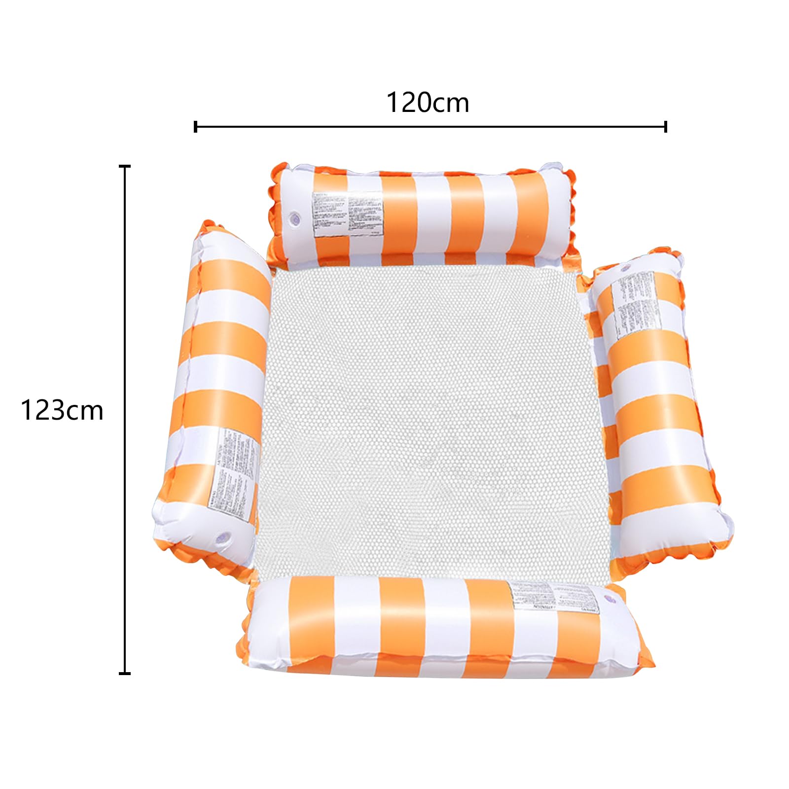 Linghhang – Matelas gonflable de piscine 4 en 1 – 130 x 122 cm – PVC et nylon – Capacité jusqu'à 150 kg – Utilisation comme hamac, chaise, flotteur