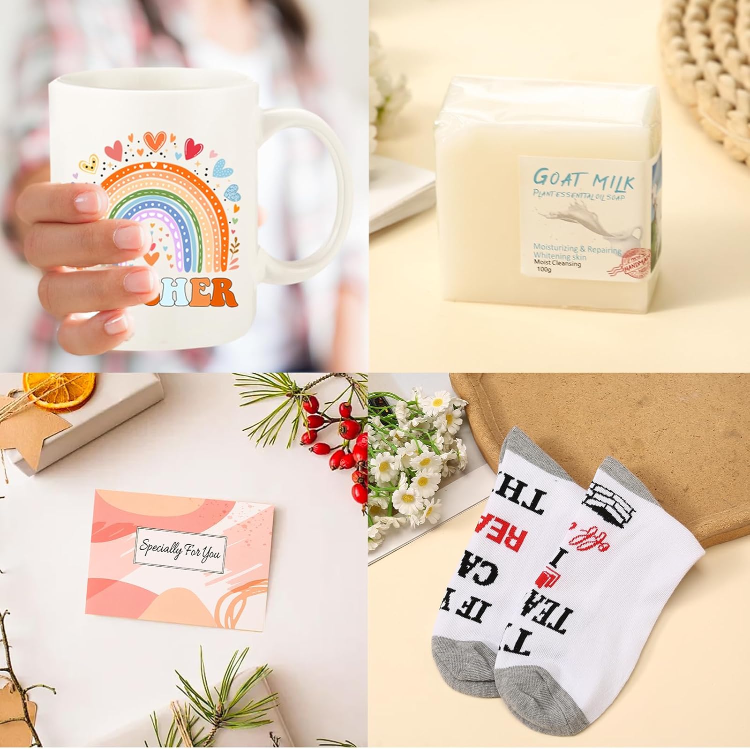 Funny Christmas Gifts for Teacher, Canvas Tote Bag Gifts for Women Thank You Birthday Present for teachers - Image 5