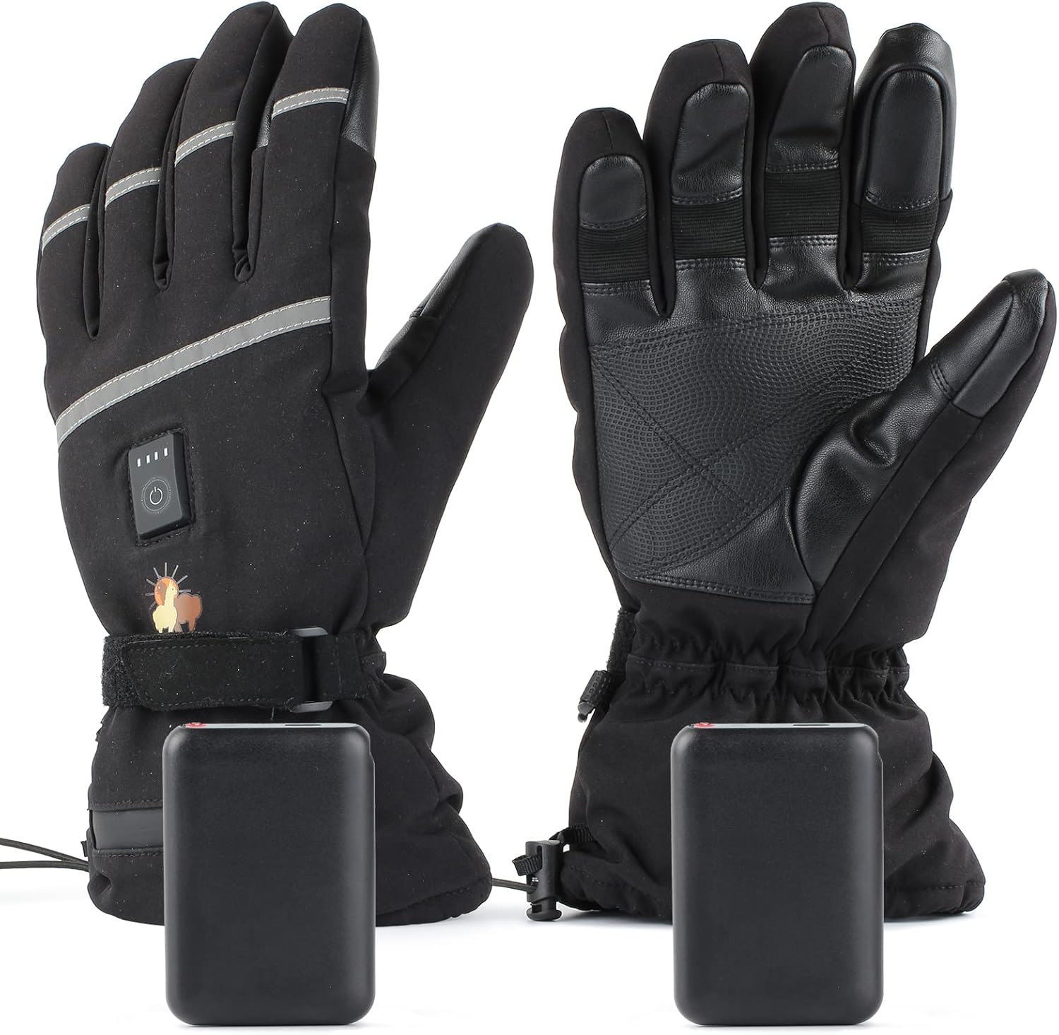 Heated Gloves for Men Women, Electric Ski Gloves with 7.4V