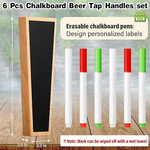 Miniatura 3 de Thyle Oktoberfest - Pizarra de madera con mango de barril de cerveza Oktoberfest con marcadores de tiza borrable, regalo para amantes de la cerveza,