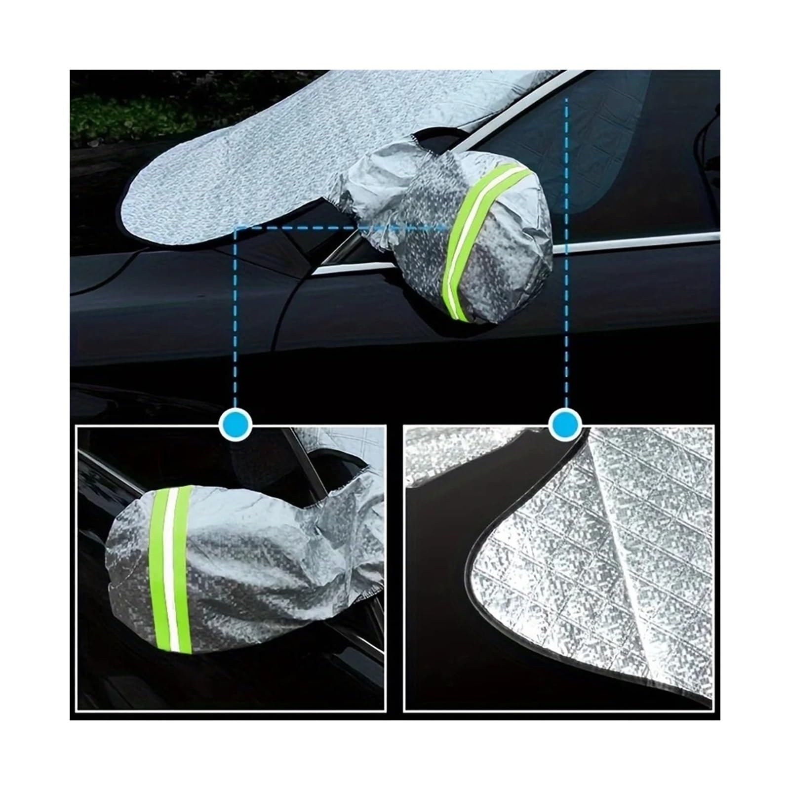 Bache Pare Brise Protection Agrandir la Couverture de Neige Voiture Hiver Pare-Brise Pare-Neige Coupe-Vent imperméable fenêtre Glace pour SUV berline