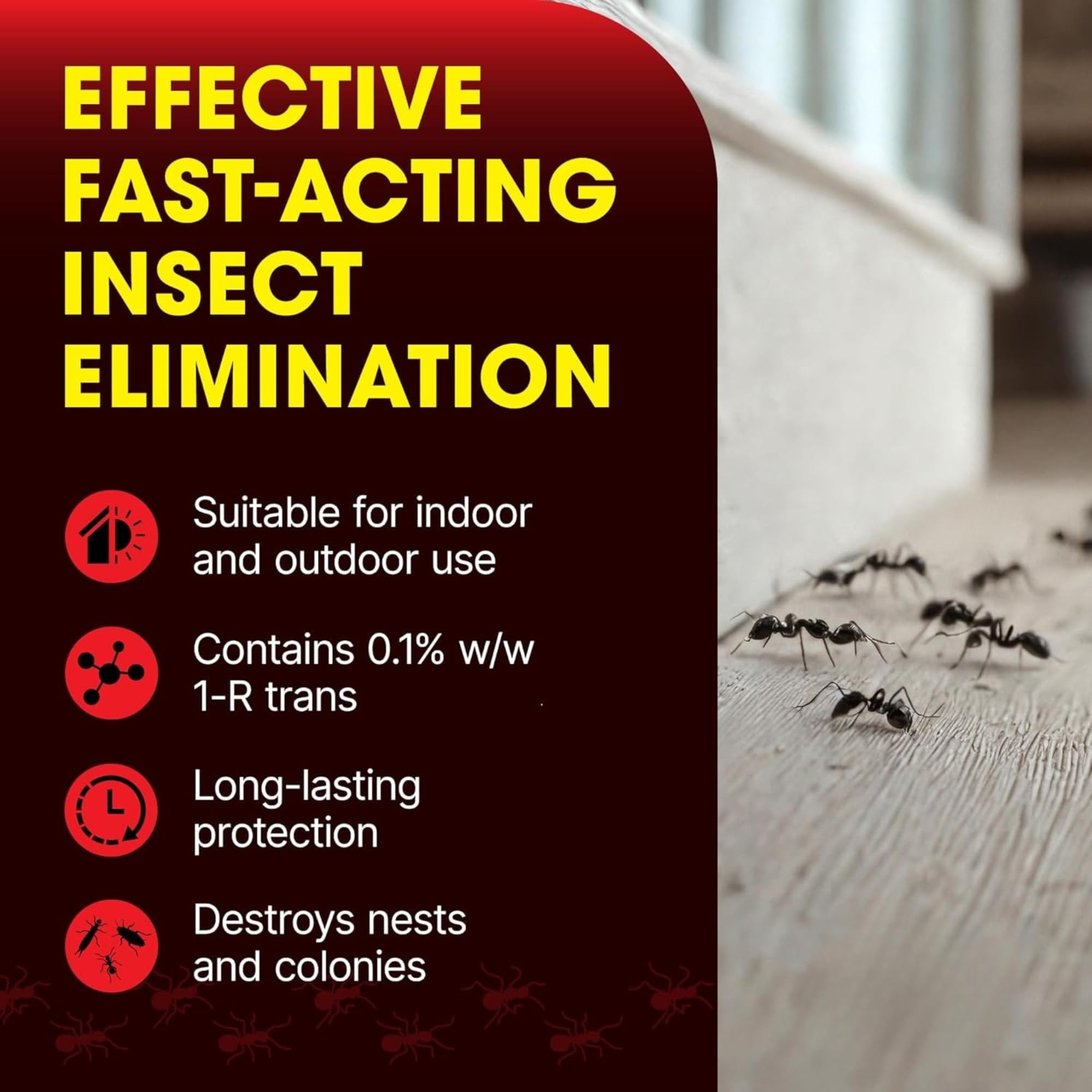 3pk Ant Killer Bait Station Destroys Ants and their Nests, Black - Image 3